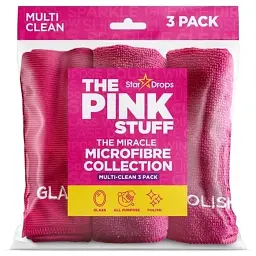 Універсальні серветки з мікрофібри The Pink Stuff Multi-Clean, 30 х 30 см, 3 шт.