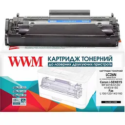 Картридж тон. WWM для Canon MF4018/4120/4140 аналог Canon FX-10 Black ( 2100 ст.) (LC26N) - мініатюра 1