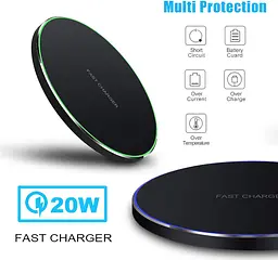 Бездротова зарядка FDGAO 20W для iPhone, Samsung, AirPods, ультратонка Qi-панель - мініатюра 7