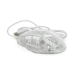 Миша провідна JEDEL GM1400, 6 кнопок, 1000/2400/3200/4800/6400/7200DPI, кабель 1,5 м. RGB підсвічування. 128х77х40 мм. Transparent. Box - мініатюра 3