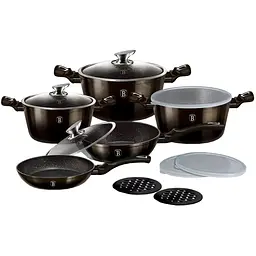 Набор посуды Berlinger Haus Shiny Black 13 предметов (BH-7032)
