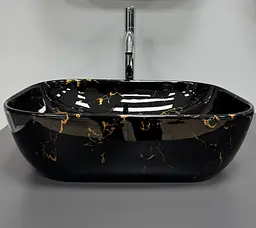 Умивальник VBI Ravenna накладний 46x32.5 см black lightning glossy VBI-011232 - мініатюра 6