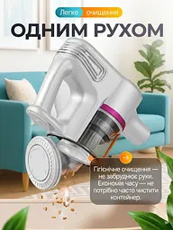 Бездротовий пилосос 4 в 1 білий для дому й авто, сухе та вологе прибирання, 4 насадки (49675836) - мініатюра 8
