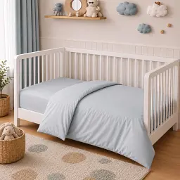 Дитяча постільна білизна BABY Poplin Line Light Gray (2200012858530) - мініатюра 4