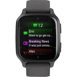 Смарт-годинник Garmin Venu Sq 2 Slate Aluminum Bezel with Shadow Gray Case and Silicone Band (010-02701-00/10/80)