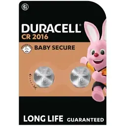 Батарейка Duracell CR 2016 спеціальна літієва типу таблетка 2016 3V 2 шт. в упаковці (5007667/5010969/5014810)