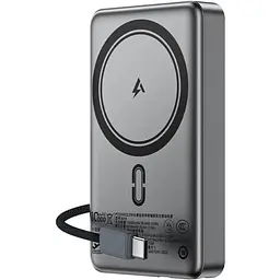 Я Acefast Magnetic Wireless 10000mAh 22.5W PD, QC 3.0 USB-C In/Out, QI 15W M18 Чорний