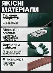 Бездротовий масажер для шиї та плечей N7 з прогріванням 10 режимів інфрачервоний Green - мініатюра 3