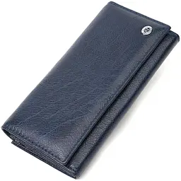 Місткий жіночий гаманець із натуральної шкіри ST Leather 19426 синій