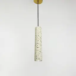 Підвіс Terrazzo Cylinder Long із білим бетонним плафоном 30х6 см Line.F MJ 163-60*300 WT - мініатюра 2