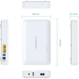 ДБЖ Marsriva DC UPS для роутерів KP6 Max 240VAC 3xDC+PoE24V1A+USB OUT, 2x5V/9V/12V2.5A 18W 20000mAh - мініатюра 5