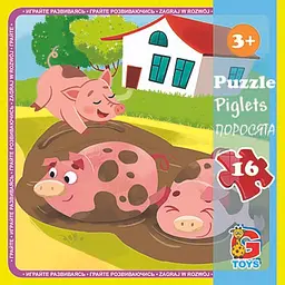 Пазли Ферма Поросята LA03 G-Toys 16 елементів (4824687637474)