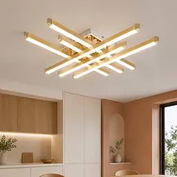 Квадратна золота LED-люстра Artlight W167/6GD 88 Вт, 3 режими, 72,5×72,5 см, від 16-25 м²