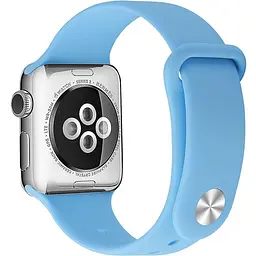 Ремінець Uwatch Silicone Strap for Apple Watch 42/44 mm Blue - мініатюра 2
