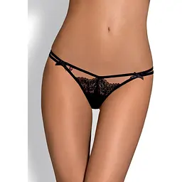 Еротичні стрінги Obsessive Intensa Double Thong S/M чорний