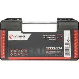 Набір торцевих головок із тріскачкою Intertool VT-3657 57шт [98831] - мініатюра 6