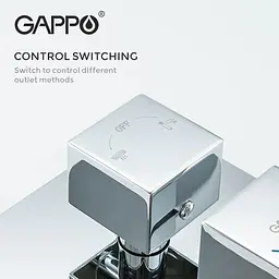 Душова система прихованого монтажу Gappo G7107-40, вилив - перемикач на лійку, 3-функції, хром, Хром - мініатюра 6