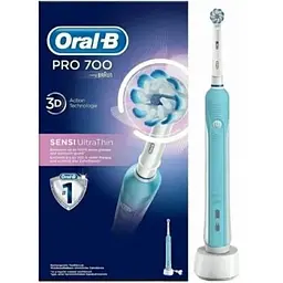 Електрична зубна щітка Oral-B PRO 700 UltraThain з пульсуючою голівкою і вбудованим таймером - мініатюра 5