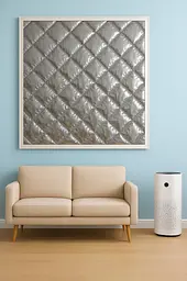 Штора для утеплення вікон на липучках Срібло H 250 x 130 см - мініатюра 4