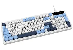 Провідна ігрова клавіатура Ajazz AF-GB-98 USB White-Blue - мініатюра 4
