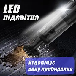 Потужний Автомобільний Пилосос Suitu USB Акумуляторний Пилосос для Машини та Будинку Ручний Автопилосос Бездротовий 120W - мініатюра 4