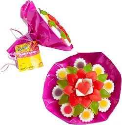 Цукерки Raindrops Gummy Flower Bouquet Мармеладний букет малиновий 145 г