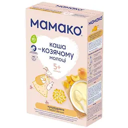 Уцінка. Каша на козячому молоці МАМАКО Кукурудзяна з гарбузом і абрикосом 200 г