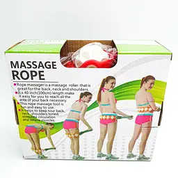 Масажер ручний антицелюлітний роликовий 7 кульок Massage Rope UKC червоний - мініатюра 9