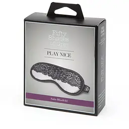 Маска на очі Fifty Shades Of Grey Play Nice Satin & Lace Blindfo - мініатюра 2
