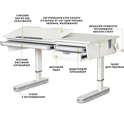 Дитячий стіл Mealux Montreal 2 WG Lite (арт.BD-670-2 WG Lite) - мініатюра 2