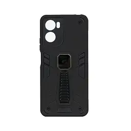 Чехол для Motorola G06 4G/G06 Power 4G, Proover, черный, с подставкой и магнитом, противоударный, ударопрочный, бронированный, панель-накладка, защита всего корпуса, термополиуретан (TPU) + поликарбонат (PC), ArmorStandart (ARM89063)