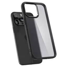 Прозорий чохол Spigen Ultra Hybrid Frost Black для iPhone 15 Pro (ACS06709) - мініатюра 2