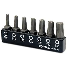 Набір біт TORX TOPTUL 1/4" 7 од. (T10-T40) GAAV0702