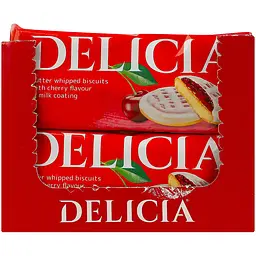 Печиво здобне збивне Delicia Деліція у молочній глазурі зі смаком вишні 135 г - мініатюра 4