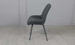 Стілець Ділан метал сірий сидіння тканина 510x560x900 графіт - мініатюра 5