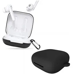 Чохол-накладка DK Silicone Candy Friendly з карабіном для Oppo Enco W51 (black)