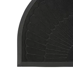 Килимок придверний Eco Fabric Промені півколо з кромкою чорний 40 х 60 см (4060-022) - мініатюра 7