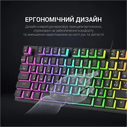 Клавіатура GamePro MK80R Red Switch RGB USB Black [111028] - мініатюра 7