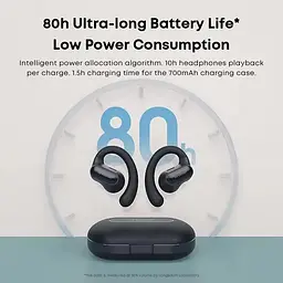 Бездротові спортивні bluetooth навушники Langsdom TS05 Open-Ear з спрямованим звуком і мікрофоном Black - мініатюра 9