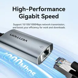 Перехідник USB-C to RJ45 Ethernet 1000Mbps black Vention (CFPHB) - мініатюра 9