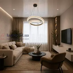 Стильна підвісна LED люстра Diasha MD2509/800CG графіт 132W з пультом до 22 м2 - мініатюра 1