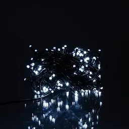 Новорічна гірлянда кімнатна нитка GarlandoPro 16 м 160 LED чорний провід Біле світло W160LED16MBW