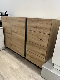 Комод Perfect Home Арко / Arco 2-дверний з 4 шухлядами 2D4S/138 Дуб артизан/графіт (PFH-091063) - мініатюра 4