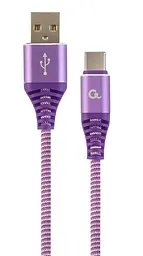 Кабель Cablexpert USB - USB Type-C V 2.0 (M/M), 2 м, Фиолетовый/Белый (CC-USB2B-AMCM-2M-PW)