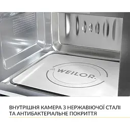 Вбудована мікрохвильова піч Weilor WBM 2041 GSS - мініатюра 8