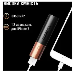 Портативний зарядний пристрій Duracell Powerbank 2.4A 5V 3350 mAh (5002730) - мініатюра 4