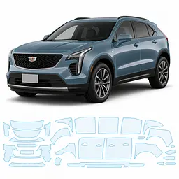 Антигравійна захисна бронеплівка за лекалами для Cadillac XT4 I 2019-2023 - повний кузов