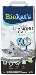 Наповнювач бентонітовий Biokats Dimond Care Sensitive Classic для кошачого туалету 6 л (арт.G-613901)