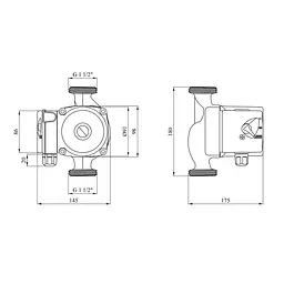 Насос циркуляційний Forwater GPD/UPS 25/8-180 (Grundfos) CV015038 - мініатюра 2