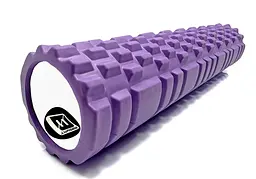Масажний ролер EasyFit Grid Roller 60 см v.3.1 фіолетовий